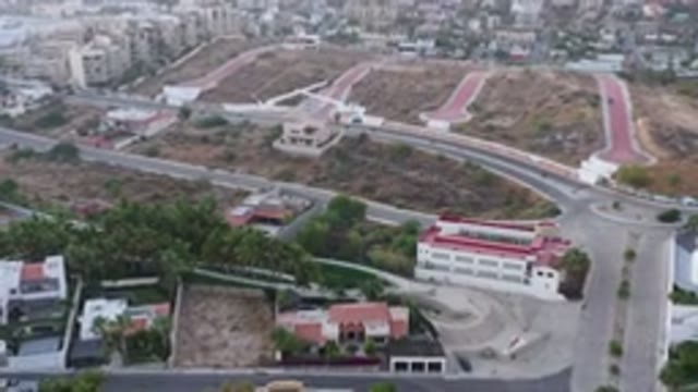 SAN JOSE DEL CABO MEXICO-2020: Flying Over A Tropical Residential Area Where
