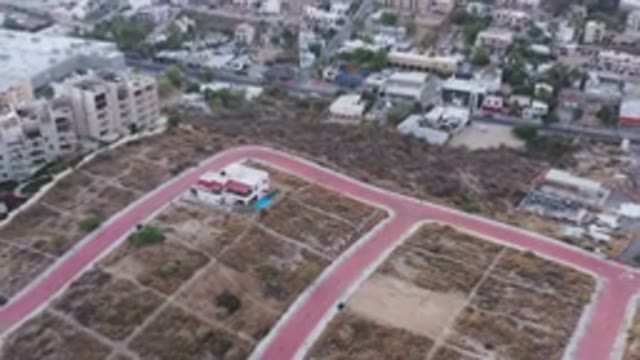 SAN JOSE DEL CABO MEXICO-2020: Top View Of A Red Colored Road Frame Covering A