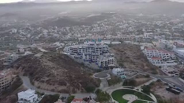 SAN JOSE DEL CABO MEXICO-2020: Drone Shot Of Abandoned Ancient City Below On Top