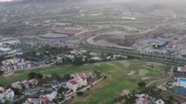 SAN JOSE DEL CABO MEXICO-2020: Bird's Eye View Of An Urban Area With Roads And