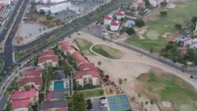 SAN JOSE DEL CABO MEXICO-2020: Neighborhood Or Hotel Cars Driving Video Spanning
