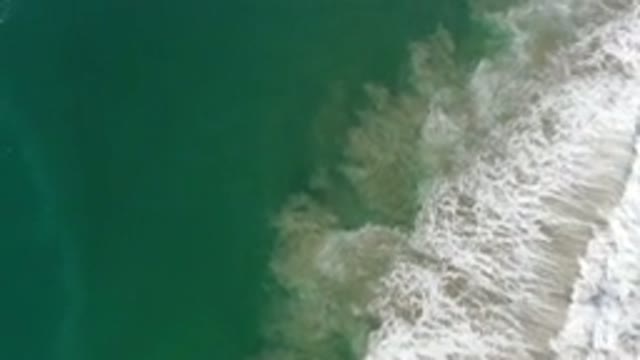 LOS CABOS MEXICO-2020: Strong Ocean Waves With Sand Turning Up