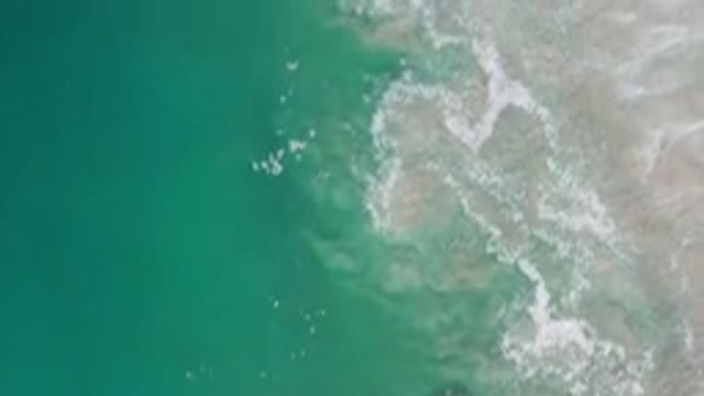 LOS CABOS MEXICO-2020: An Above View Of The Ocean's Wave Near The Shore