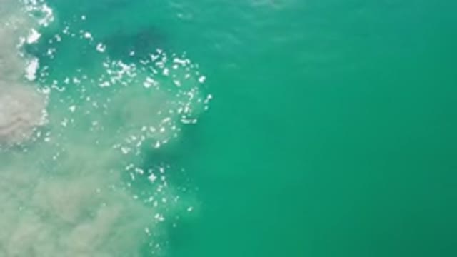 LOS CABOS MEXICO-2020: Beautifully Green And Blue Sea Recorded From The Sky With