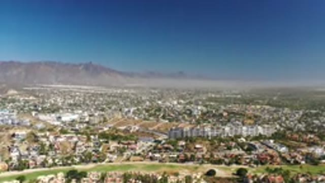 LOS CABOS MEXICO-2020: A Hill Top View Of A Down Valley Town With Huge Number Of Buildings