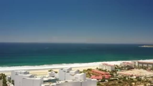 LOS CABOS MEXICO-2020: Aerial View Of Ocean And Beach With Buildings