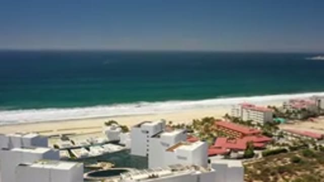 LOS CABOS MEXICO-2020: Side Top View Of A Beautiful Landscaped City With