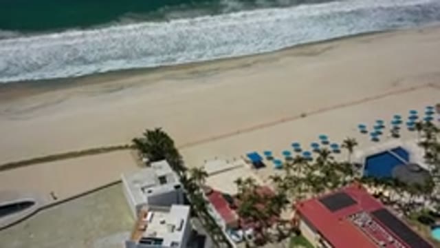 LOS CABOS MEXICO-2020: Gorgeous Long Calm Waves Slowly Crashing At The Beach