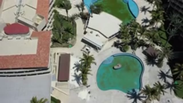 LOS CABOS MEXICO-2020: Luxury Hotel Building Top Front Of Pool Enjoy Swimming