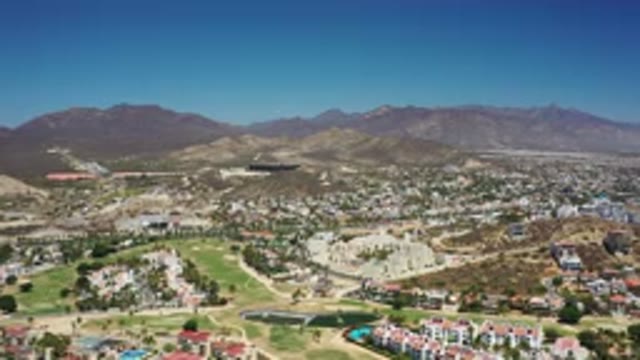 LOS CABOS MEXICO-2020: A Beautiful Mountain Is Surrounded By A Neighborhood