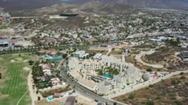 LOS CABOS MEXICO-2020: Gorgeous Small Town Recorded From The Sky During A Sunny