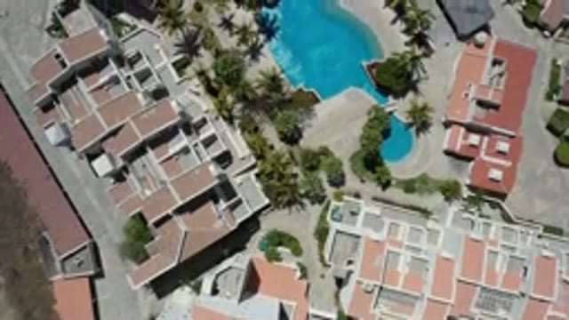 LOS CABOS MEXICO-2020: Aerial Footage Of A Great Grouping Of Buildings That Are