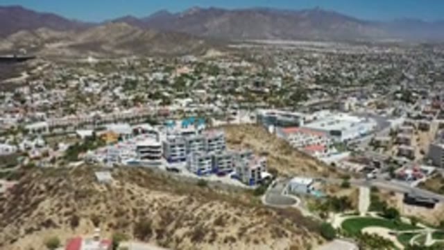 LOS CABOS MEXICO-2020: Aerial View Of City In Arid Mountainous Area