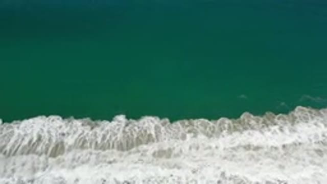 LOS CABOS MEXICO-2020: Blue Beautiful Ocean Waves Forming A Unique White Cloud