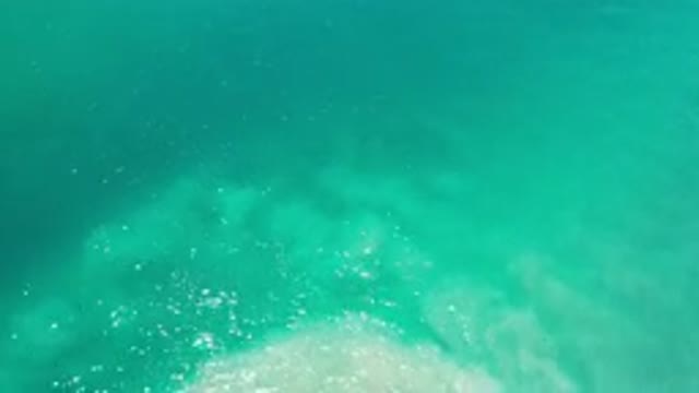 LOS CABOS MEXICO-2020: Footage Of A Sparkling Blue And Green Ocean Seen From A High Vantage Point