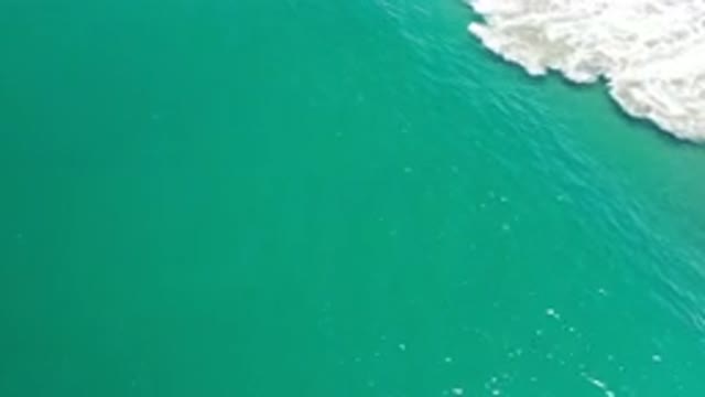 LOS CABOS MEXICO-2020: Top View Of Green Water Flowing Slowly