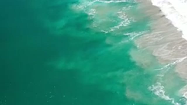 LOS CABOS MEXICO-2020: The Sea Jagged by the Foam of the Emerald Green Waves