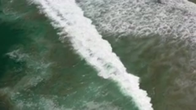 LOS CABOS MEXICO-2020: Top View Drone View Sea or River at Beach Waves