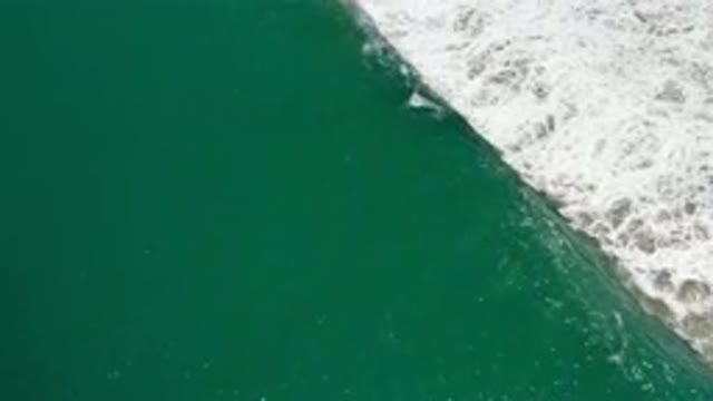 LOS CABOS MEXICO-2020: Teal Colored Sea in Calm Motion with Strong Waves
