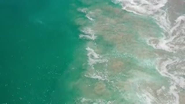 LOS CABOS MEXICO-2020: A Large Body Of Water Is Moving Slowly Creating Small Waves
