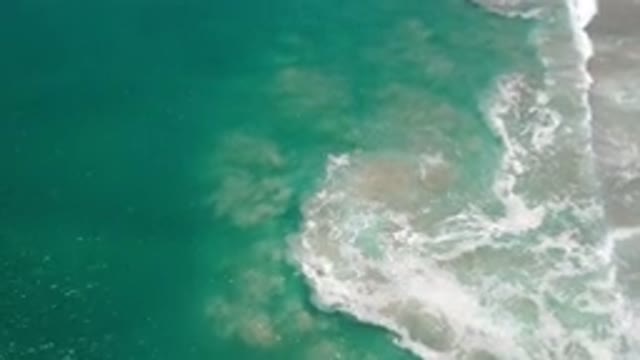 LOS CABOS MEXICO-2020: Top View Or Drone View Sea Or River Or At Beach Waves