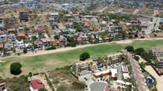 LOS CABOS MEXICO-2020: A View Of An Area With Roads Buildings And Trees Shown