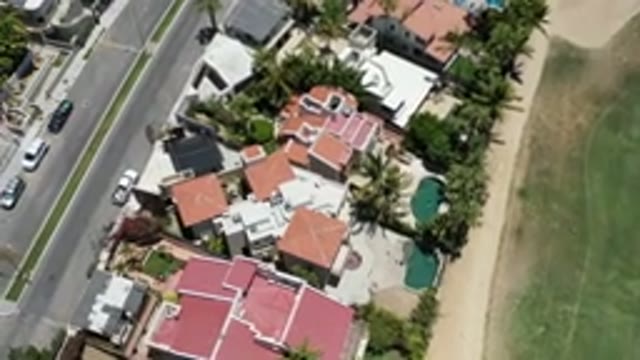 LOS CABOS MEXICO-2020: Bird's-Eye View Of A Wealthier Neighbourhood With Near