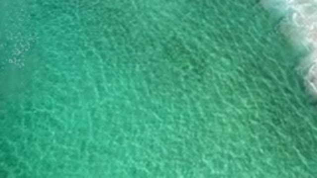 LOS CABOS MEXICO-2020: Clear Teal Water Moving Back And Forth With The Soothing