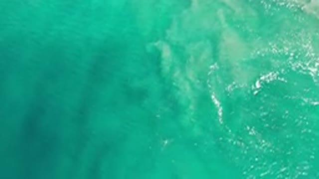 LOS CABOS MEXICO-2020: Aerial View Of Green Water With Small Waves