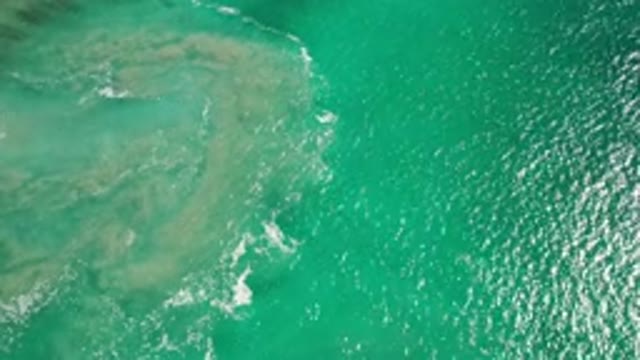 LOS CABOS MEXICO-2020: Panoramic Aerial View Of A Coral Reef And Surrounding