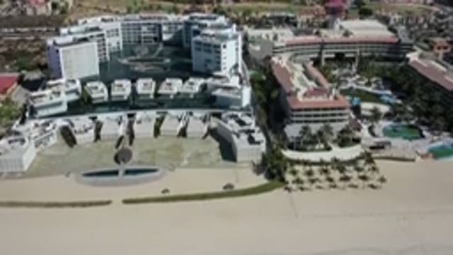 LOS CABOS MEXICO-2020: A Side Top View Of Structured Hotels Or Buildings In A