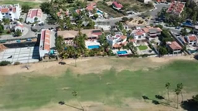 LOS CABOS MEXICO-2020: Aerial View of An Elegant Vacation Rental With Massive