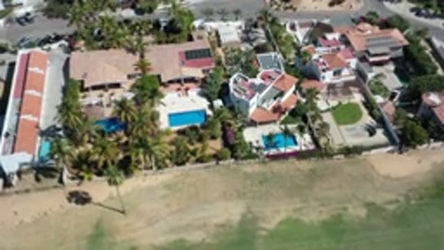 LOS CABOS MEXICO-2020: Overhead Shot Of Residential Or Hotel Area Next To A