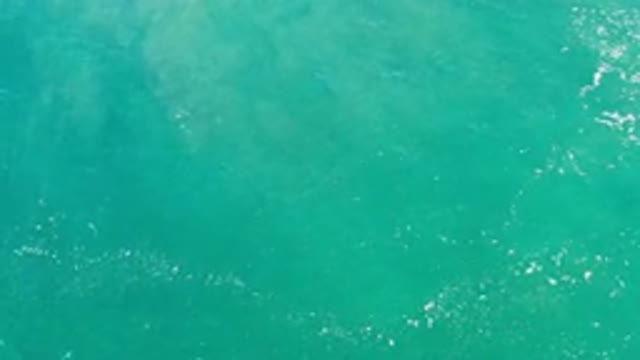 LOS CABOS MEXICO-2020: Aerial View Of Beautiful Blue-Green Water Flowing With