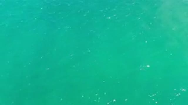 LOS CABOS MEXICO-2020: Beautiful Shiny Green Water Ocean Captured From The Sky