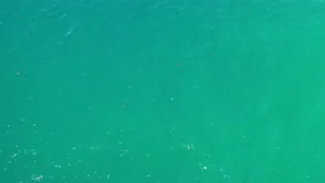 LOS CABOS MEXICO-2020: Aerial Footage Of Ocean Moving As Sun Glistens Off Of