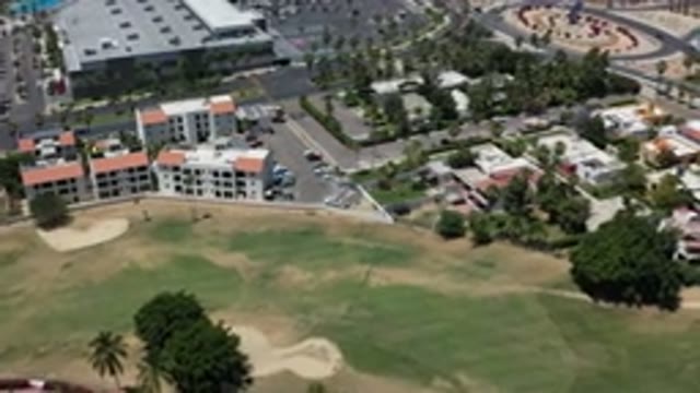 LOS CABOS MEXICO-2020: Motion Aerial View Of Industrial Buildings And Roads With