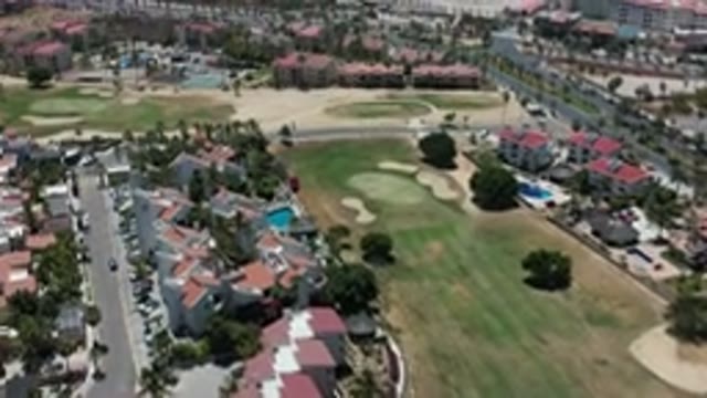 LOS CABOS MEXICO-2020: Sky View Of A Beautiful Landscape And Building Near A Beach
