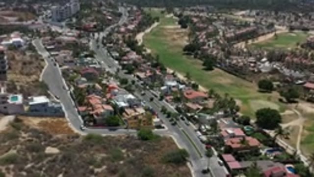 LOS CABOS MEXICO-2020: Aerial Footage Of A Large Town That Is Carefully Crafted