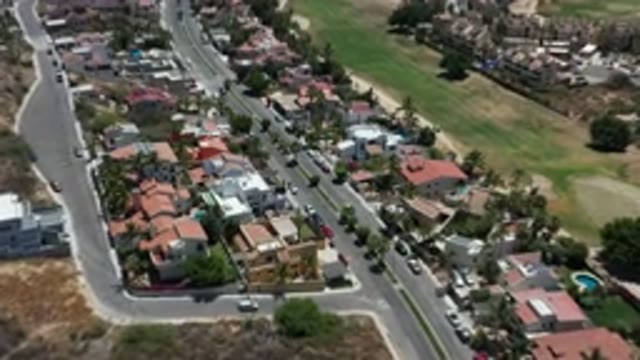LOS CABOS MEXICO-2020: Span View Of An Upper Middle Class Suburban Neighborhood