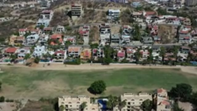 LOS CABOS MEXICO-2020: Aerial View Of A Town Showing Roads Buildings And