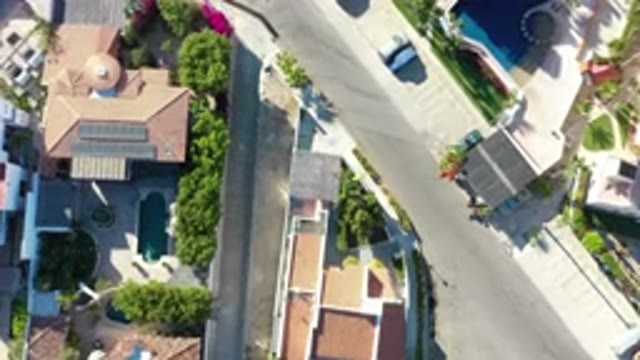 LOS CABOS MEXICO-2020: A View Of An Urban Area From Above Many Buildings Are