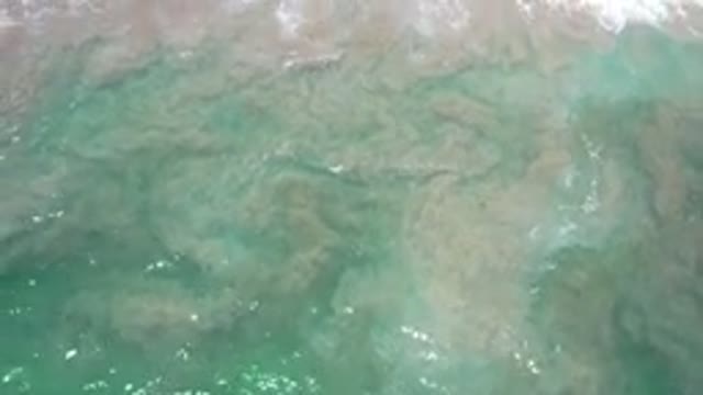 LOS CABOS MEXICO-2020: Ocean Wave Rolling Crashing on Beach Sand Drone Shot