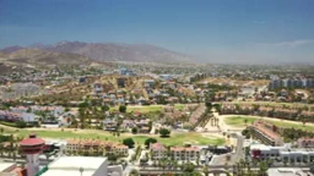 LOS CABOS MEXICO-2020: Zooming Into An Aerial View Of A Beautiful Mountain-Side