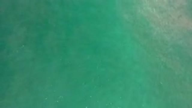LOS CABOS MEXICO-2020: Aerial View Of The Ocean Showing Its Vibrant Green Waters