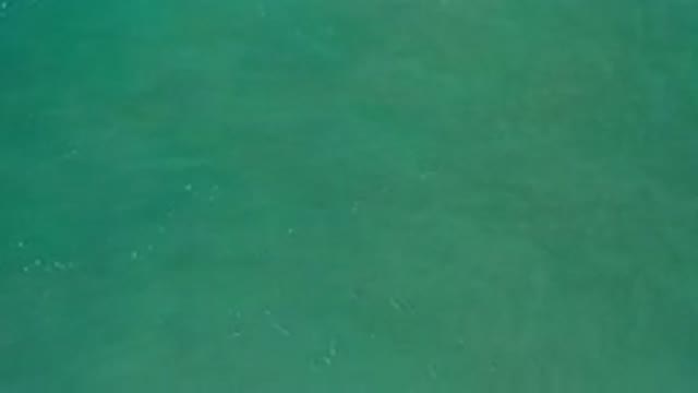 LOS CABOS MEXICO-2020: Clear Ocean Water Viewed From an Airplane