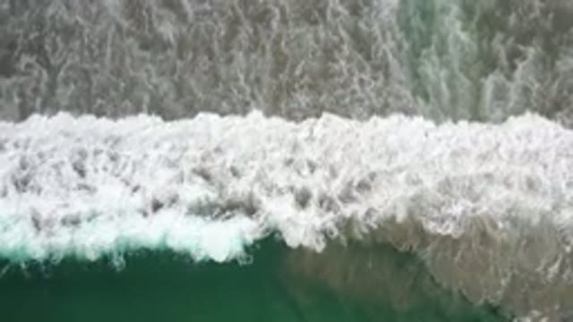 LOS CABOS MEXICO-2020: A View Of The Ocean's Water From Above The Current Looks
