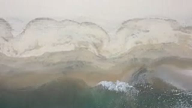 LOS CABOS MEXICO-2020: Beach River Or Sea Sand Water Waves Moving Forward And