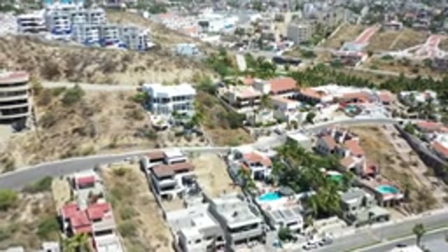 LOS CABOS MEXICO-2020: Overhead Shot Of A Hillside Community Posed For Growth