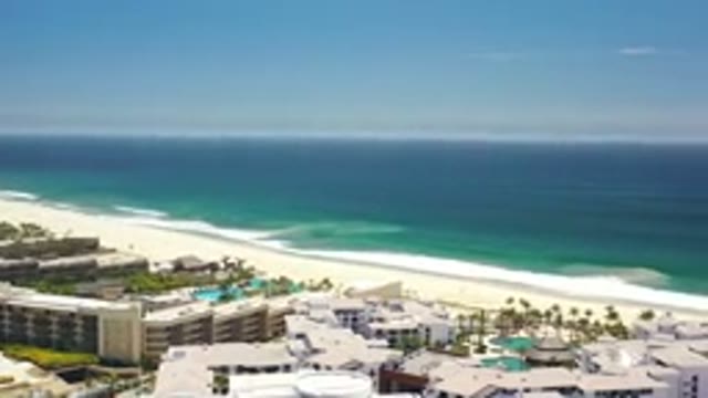 LOS CABOS MEXICO-2020: Top Side View Of A Big Town With A Wide Clean And Deep